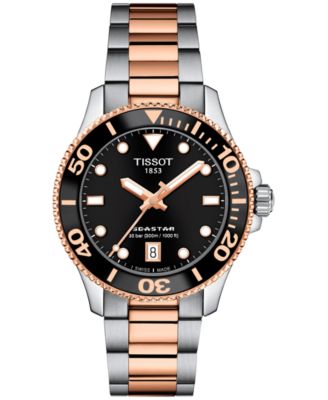 Tissot - Women's Swiss Seastar 1000 Two-Tone Stainless Steel Bracelet Watch 36mm