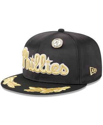 New Era - Men's Black Philadelphia Phillies 2025 59FIFTY Day Gold Leaf 59FIFTY Fitted Hat