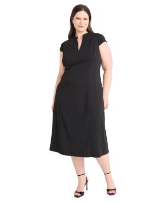 Maggy London - Plus Size Short-Sleeve A-Line Dress