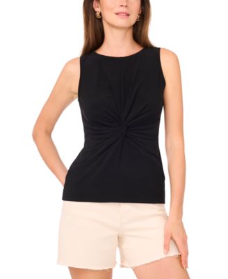 Vince Camuto - Women's Solid Twist-Front Sleeveless Top