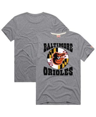 Homage - Men's Gray Baltimore Orioles Hyper Local Tri-Blend T-Shirt