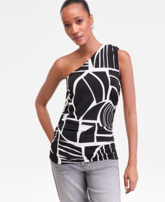I.N.C. International Concepts - Women's Printed One-Shoulder Top