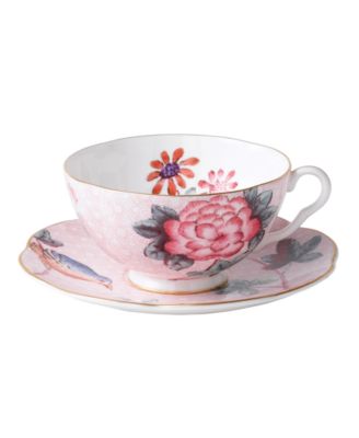 Wedgwood - Dinnerware, Pink Cuckoo Teacup and Saucer