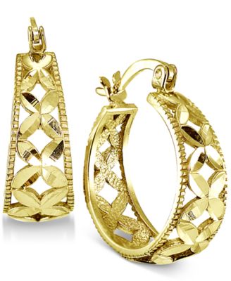 Giani Bernini - Floral Hoop Earrings