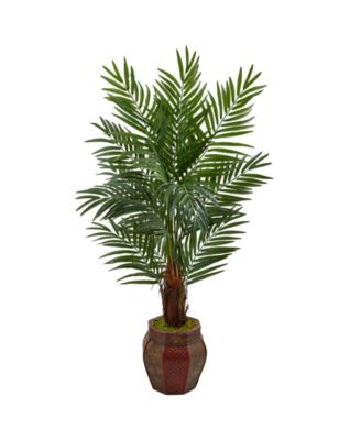 Nearly Natural - 5' Areca Palm Artificial Tree in Mixed-Pattern Planter