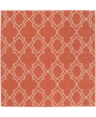 Livabliss - Alfresco ALF-9591 Rust 7'3" Square Area Rug