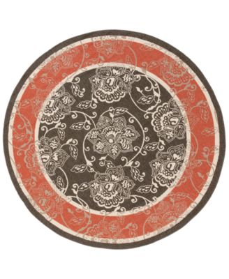 Livabliss - Alfresco ALF-9592 Black 5'3" Round Area Rug
