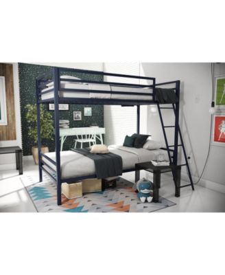 Novogratz Collection - Maxwell Twin over Twin Metal Bunk Bed in Navy