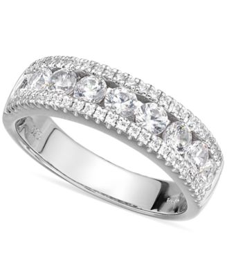 Arabella - Sterling Silver Cubic Zirconia Three-Row Ring (2-1/10 ct. t.w.)