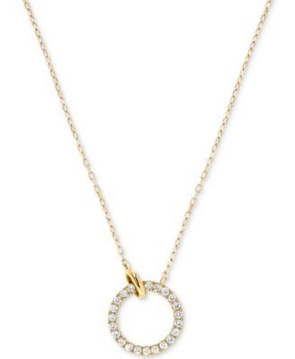 Macy's - Diamond Circle 18" Pendant Necklace (1/3 ct. t.w.) in 14k Gold