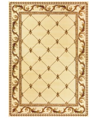 Kas - Corinthian 5323 Green Fleur-de-Lis Area Rugs