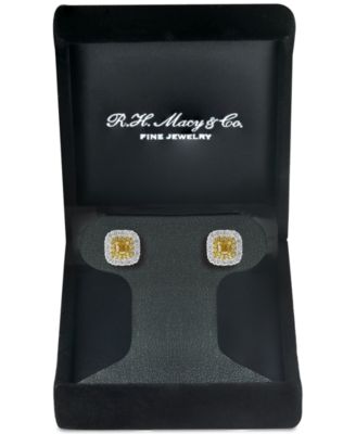 EFFY Collection - Diamond Halo Stud Earrings (1-1/5 ct. t.w.) in 18k Gold & White Gold