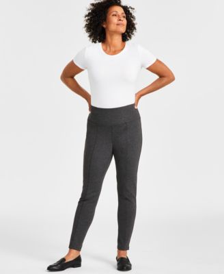 Style & Co - Women's Mid-Rise Pont&eacute;-Knit Pants