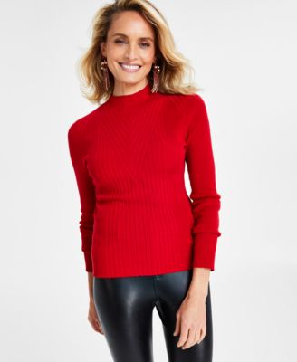 I.N.C. International Concepts - Mock Neck Ribbed Sweater