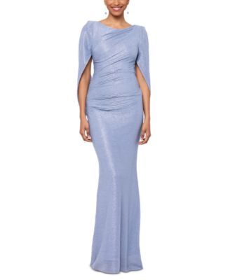 Betsy & Adam - Metallic Cape Gown