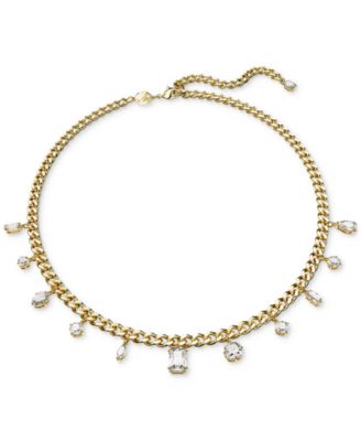Swarovski - Gold-Tone Mixed Crystal Charm Necklace, 16-1/2" + 3-1/6" extender