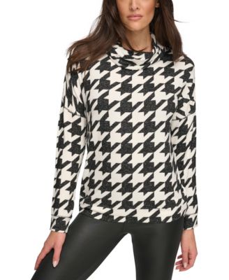 Marc New York - Women's Printed Cowlneck Drop-Shoulder Tunic Top