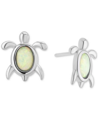 Giani Bernini - Simulated Opal Turtle Stud Earrings (7/8 ct. t.w.) in Sterling Silver