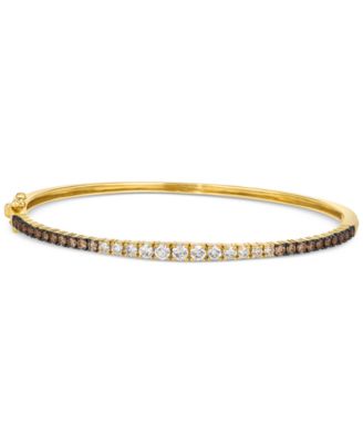 Le Vian - Chocolate Ombr&eacute; Diamond Bangle Bracelet (1-1/3 ct. t.w.) in 14k Gold (Also Available in Rose Gold and White Gold)