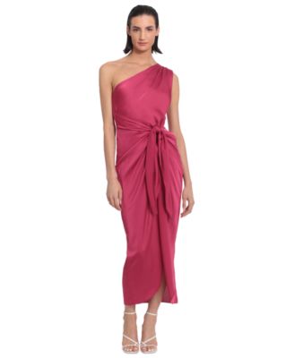Donna Morgan - Women's One-Shoulder Midi Dress
