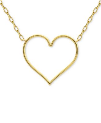 Giani Bernini - Open Heart Pendant Necklace, 16" + 2" Extender