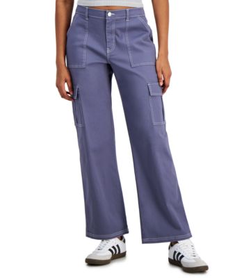Ultra Flirt - Juniors' Wide-Leg Cargo Utility Pants