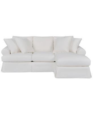 Furniture - 96" Fabric Roll Arm Sofa and Slipcover