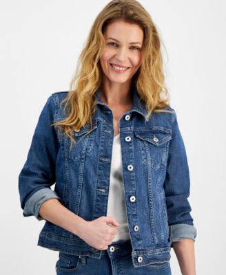 Style & Co - Petite Classic Denim Trucker Jacket