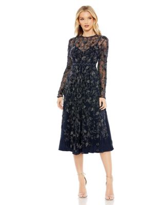 Mac Duggal - Floral Chiffon A-Line Dress