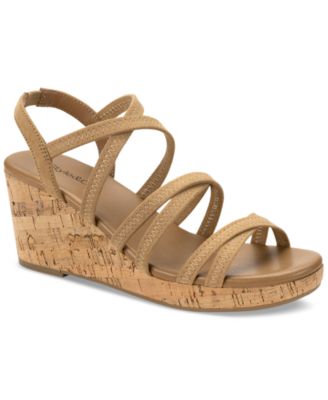 Style & Co - Arloo Strappy Elastic Wedge Sandals