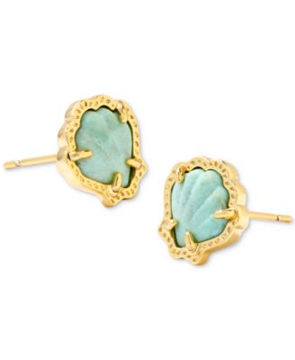 Kendra Scott - 14k Gold-Plated Stone Shell Stud Earrings