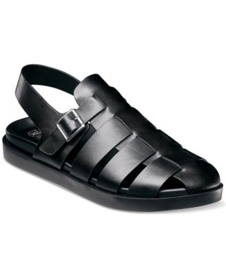 Stacy Adams - Men's Montego Slingback Faux-Leather Buckle Sandals