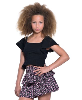 With Jules - Big Girls Flutter Sleeve Top