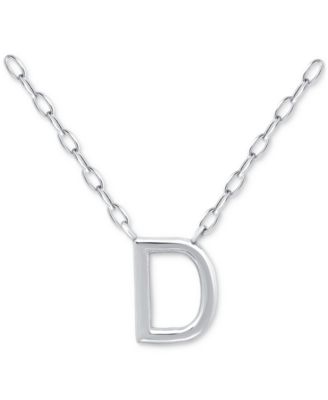 Giani Bernini - Initial D Pendant Necklace in Sterling Silver, 16" + 2" extender