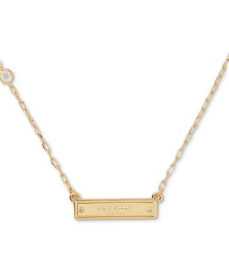 kate spade new york - Gold-Tone Sam Icon Bar Pendant Necklace