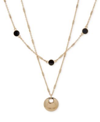DKNY - Gold-Tone Disc Layered Necklace