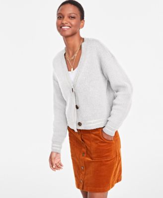 On 34th - Women's V-Neck Tipped Cardigan