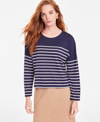 On 34th - Women's Boxy Striped Long-Sleeve T-Shirt