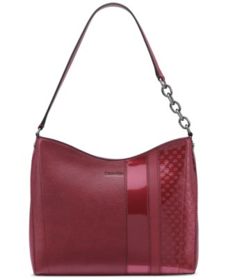 Calvin Klein - Nova Small Patent Embossed Shoulder Bag