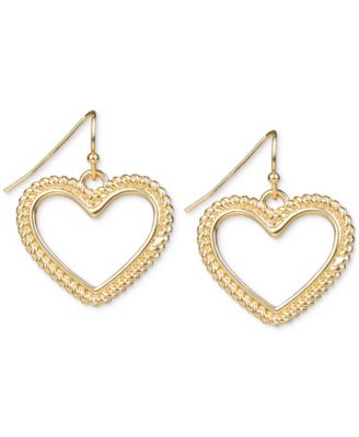 Patricia Nash - Gold-Tone Open Heart Drop Earrings