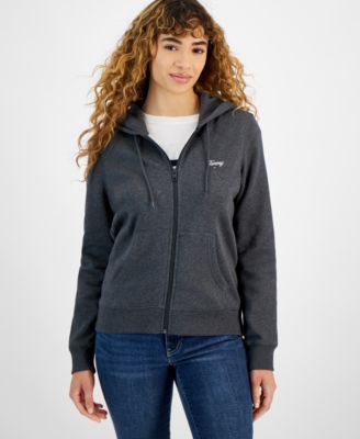 Tommy Jeans - Women's Script Logo Zip-Front Hoodie