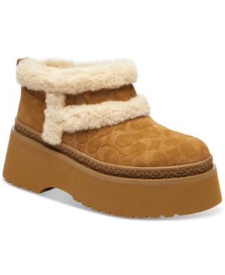 COACH - Christina Signature Shearling Booties