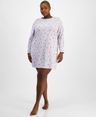 Charter Club - Plus Size Cotton Henley Sleepshirt