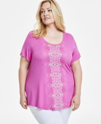 JM Collection - Plus Size Lush Runner T-Shirt