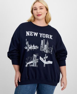 Grayson Threads, The Label - Plus Size New York Graphic Sweatshirt