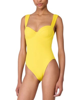 kate spade new york - Women's Shirred Strap One-Piece Swimsuit