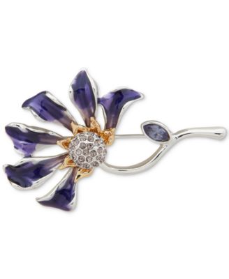 Anne Klein - Two-Tone Pav&eacute; & Marquise Crystal Flower Pin