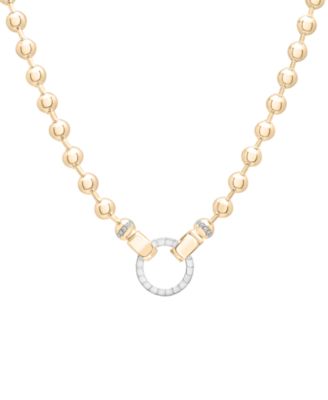 Audrey by Aurate - Diamond Beaded 18" Pendant Necklace (1/8 ct. t.w.) in Gold Vermeil & Sterling Silver