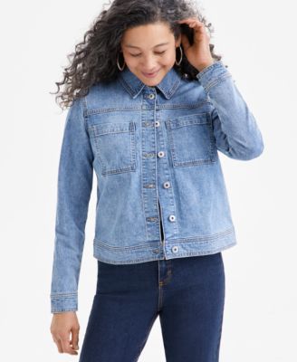 Style & Co - Women's Stretch Denim Relaxed Chore Jacket