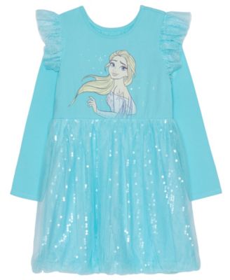 Disney - Toddler & Little Girls Sweet Elsa Long-Sleeve Dress